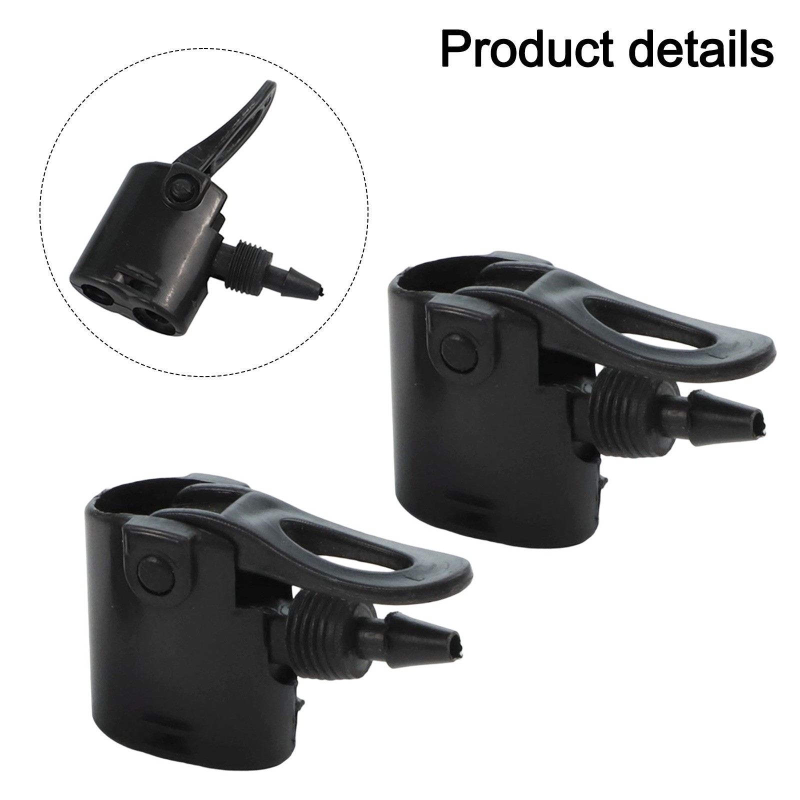 Adaptador de manguera de boquilla de bomba de bicicleta doble cabezal piezas de bombeo accesorios F/V A/V - Imagen 46 de 47