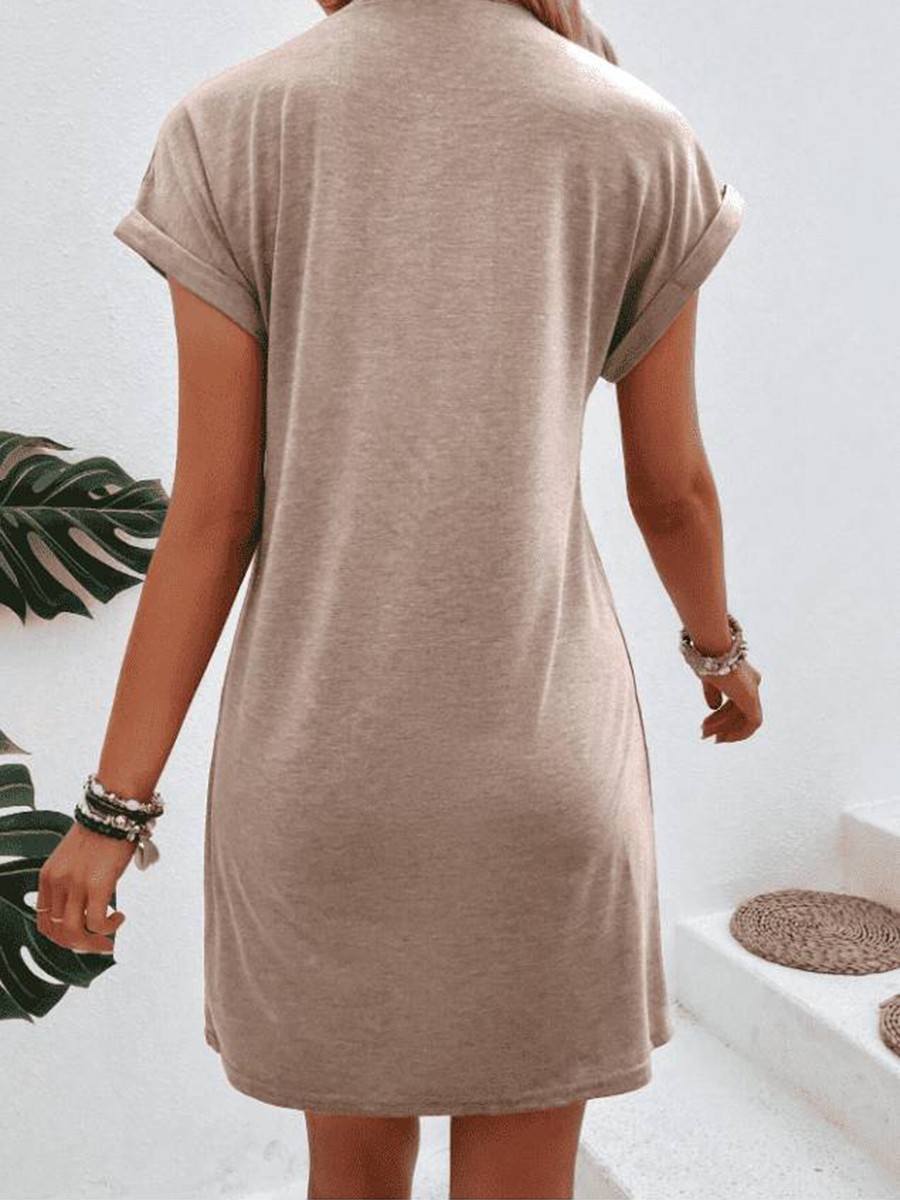Simple and Casual T Shirt Dress for Women in Solid Colors for Effortless Style - Picture 16 of 72