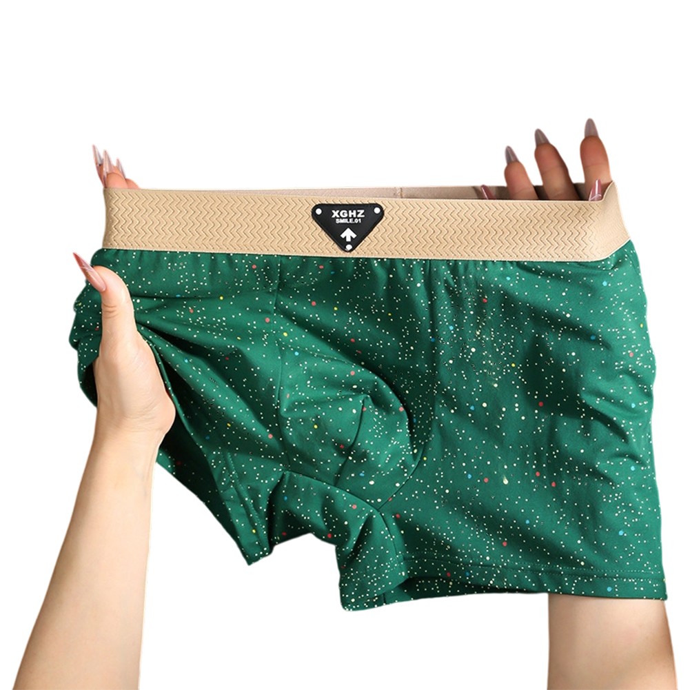 Men's Printed Boxer Shorts Breathable Cotton Trunks with Elastic Waist - Picture 21 of 22