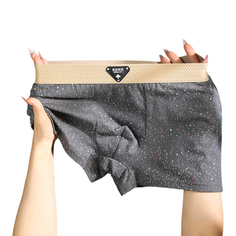Men's Printed Boxer Shorts Breathable Cotton Trunks with Elastic Waist - Picture 12 of 22