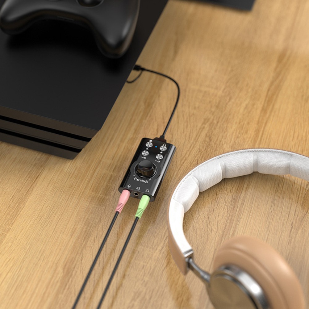 Karta dźwiękowa USB USB C do laptopów PC przenośna konstrukcja z prostą głośnością - Zdjęcie 2 z 12