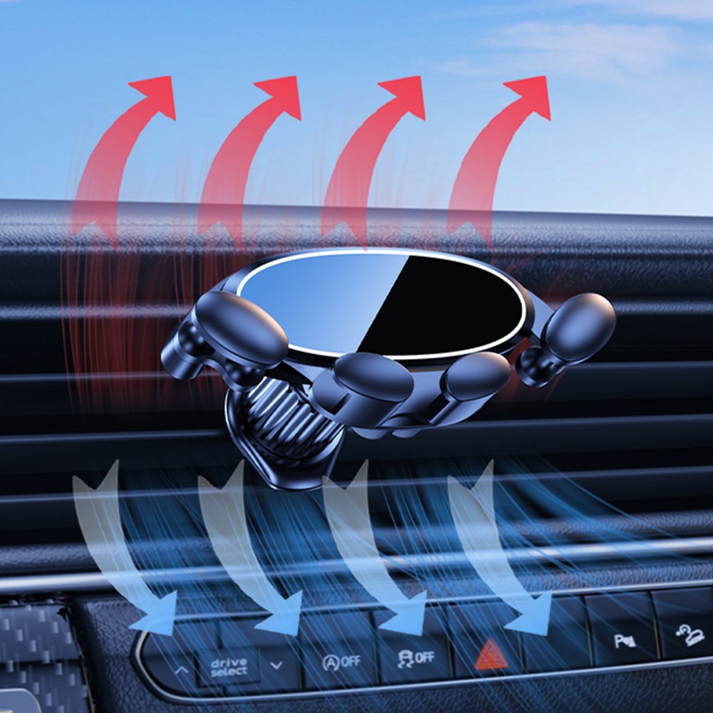 Support Téléphone Voiture Réglable 360 Degrés pour Ventilation Facile Accès