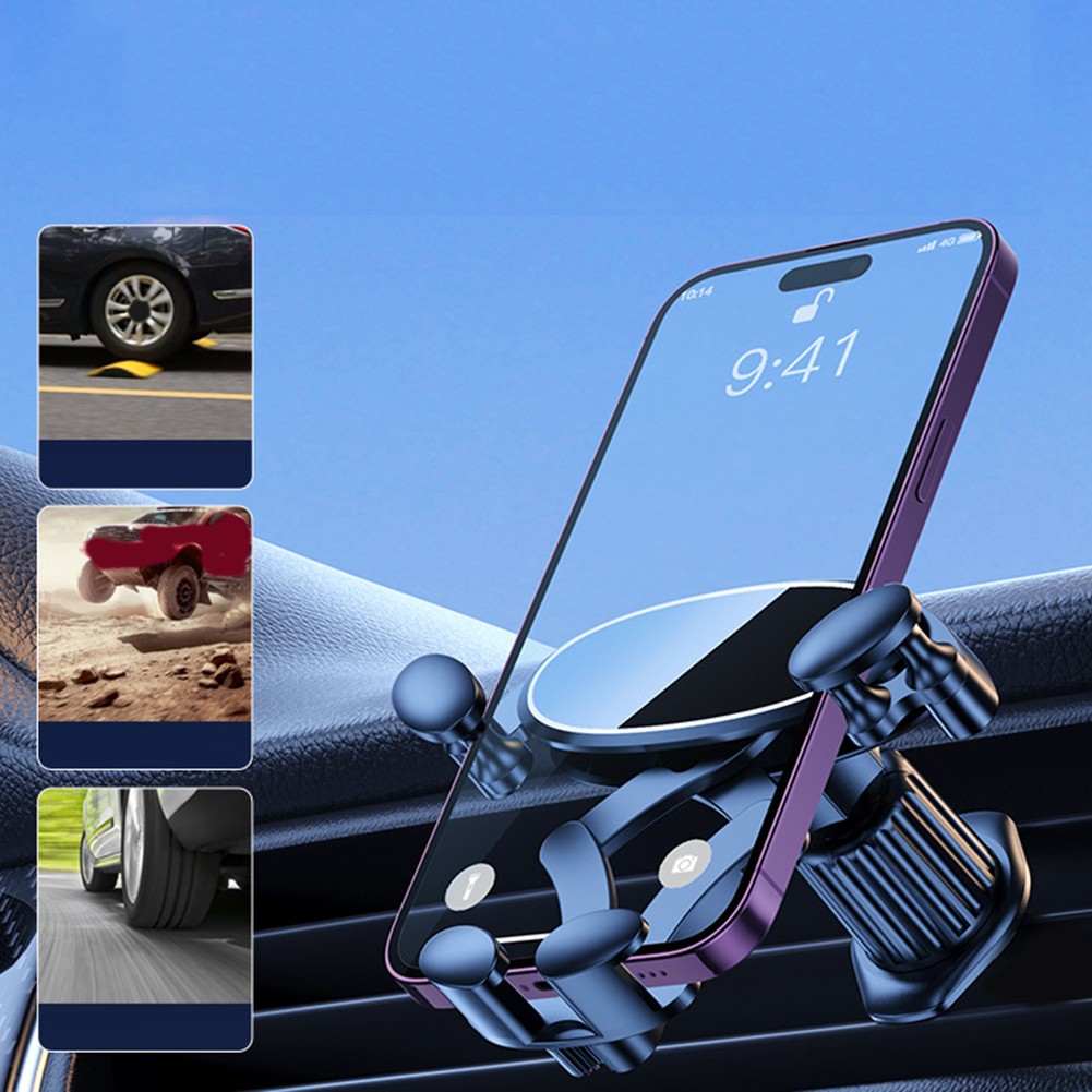 Support Téléphone Voiture Réglable 360 Degrés pour Ventilation Facile Accès - Photo 11 sur 15