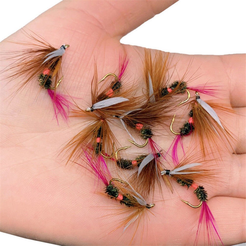 Kit de pêche à la mouche truite et bar avec 8 mouches humides sèches efficace - Photo 19/28