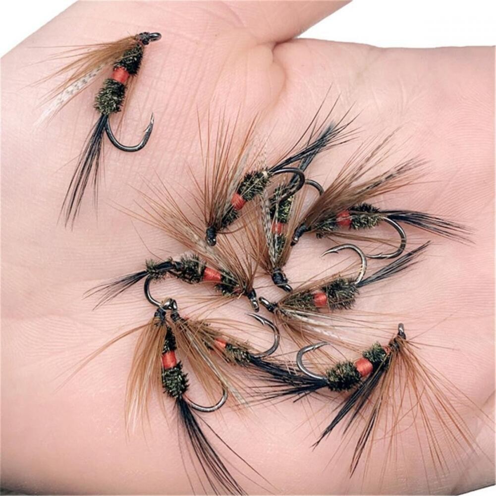 Kit de pêche à la mouche truite et bar avec 8 mouches humides sèches efficace - Photo 24/28
