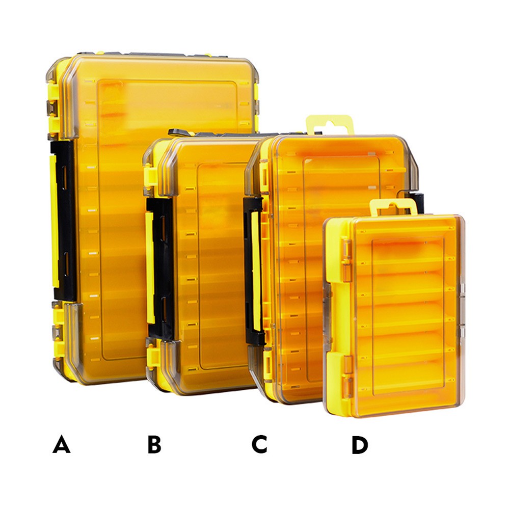 Fishing Tackle Box for Lures Double Sided PP Storage with Carry Handle