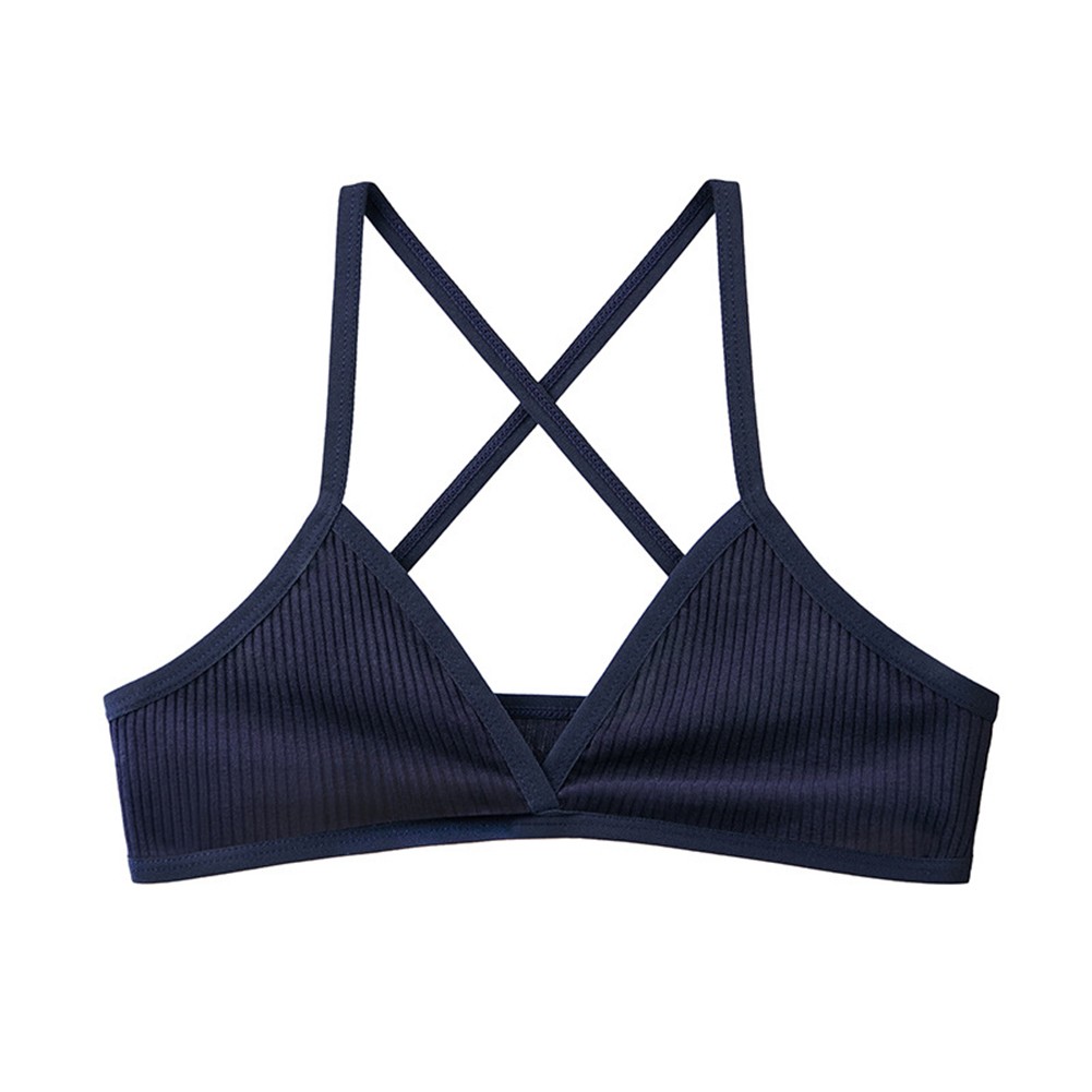 Lightweight Cotton Sports Bra for Women with Back Closure and Full Cup