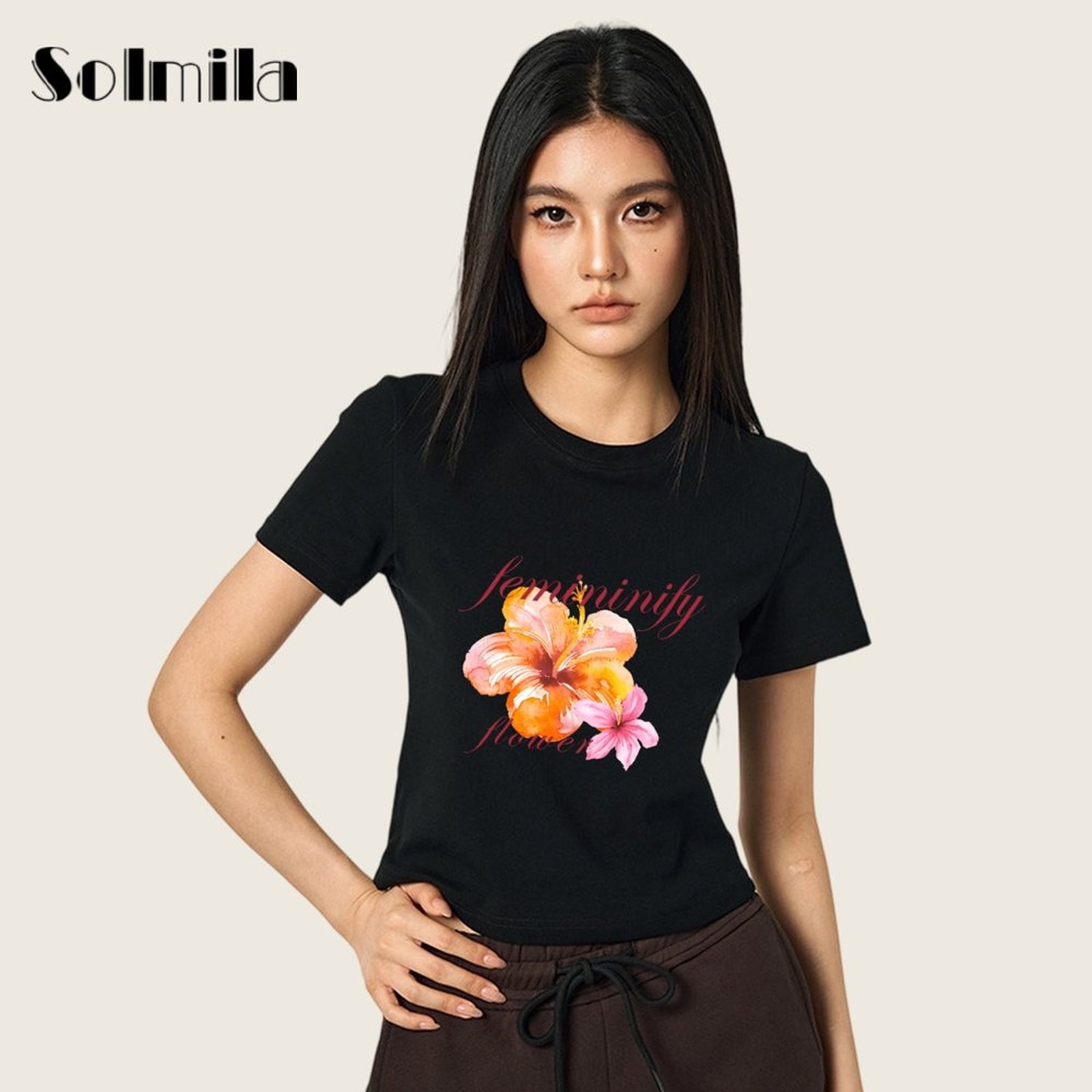 Brand New Holiday Outfits Summer Slim Fit Basic Round Neck Club Outfit