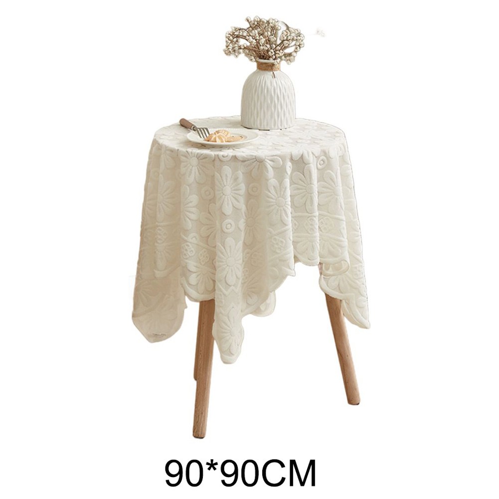 Stylish For Home Tablecloth with Rustic Wildflower and Sunflower Lace Patterns - Picture 10 of 13