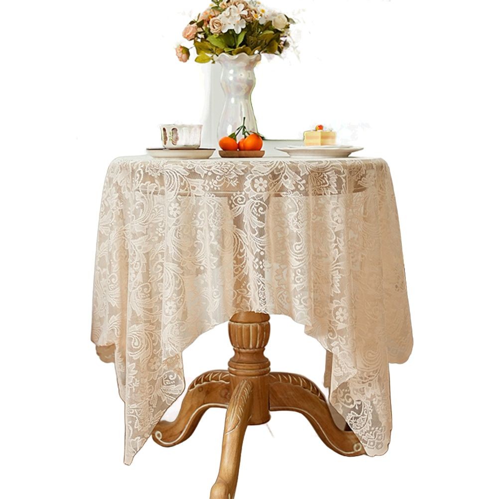 Decorative Lace Table Cover for Dining and Coffee Tables For Rectangular Round - Picture 32 of 60