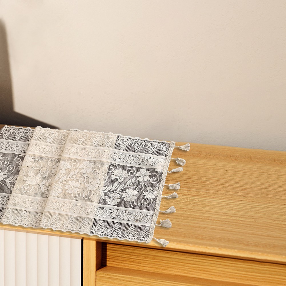 Refined Lace Table Runner with Tassels Adds a Touch of Elegance to Any Event - Picture 14 of 27