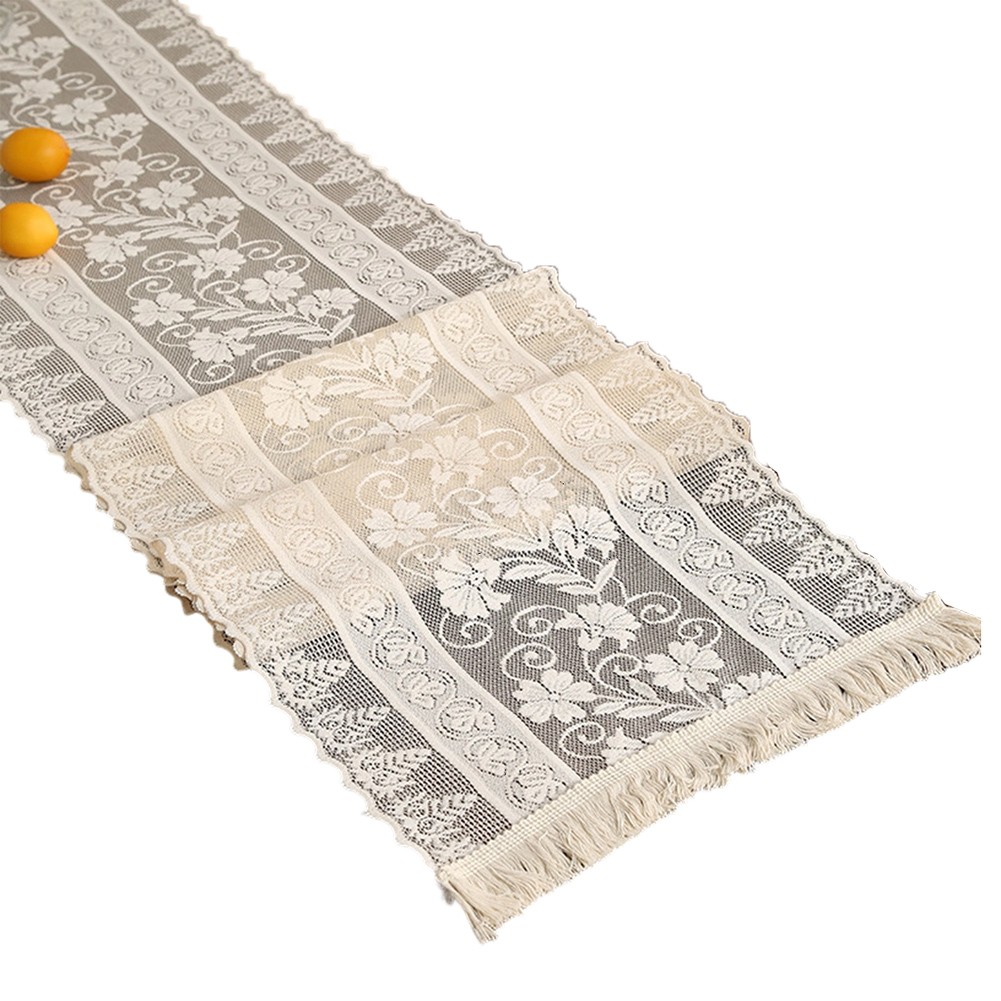 Refined Lace Table Runner with Tassels Adds a Touch of Elegance to Any Event - Picture 22 of 27