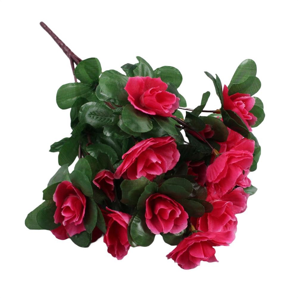 Artificial Azalea Flowers for Vase and Table Decor with Flexible Stems