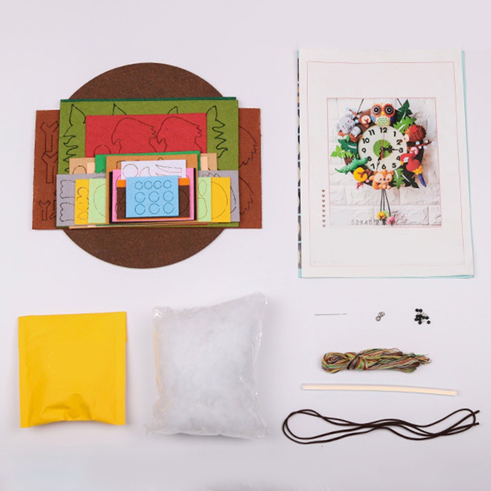 Creative DIY Cartoon Wall Clock Perfect for Kids' Rooms Handcrafted with Love
