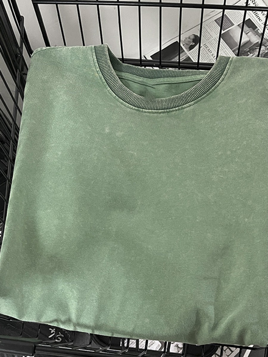 Daily Wear Vacation Outfits Oversized Mid-Sleeve Tee Casual Cotton Tee - Picture 17 of 54