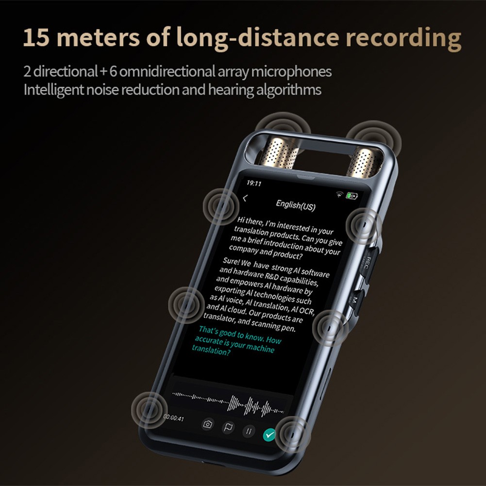 Voice Recording Assistant with AI Support for 134 Language Transcription - Picture 2 of 8
