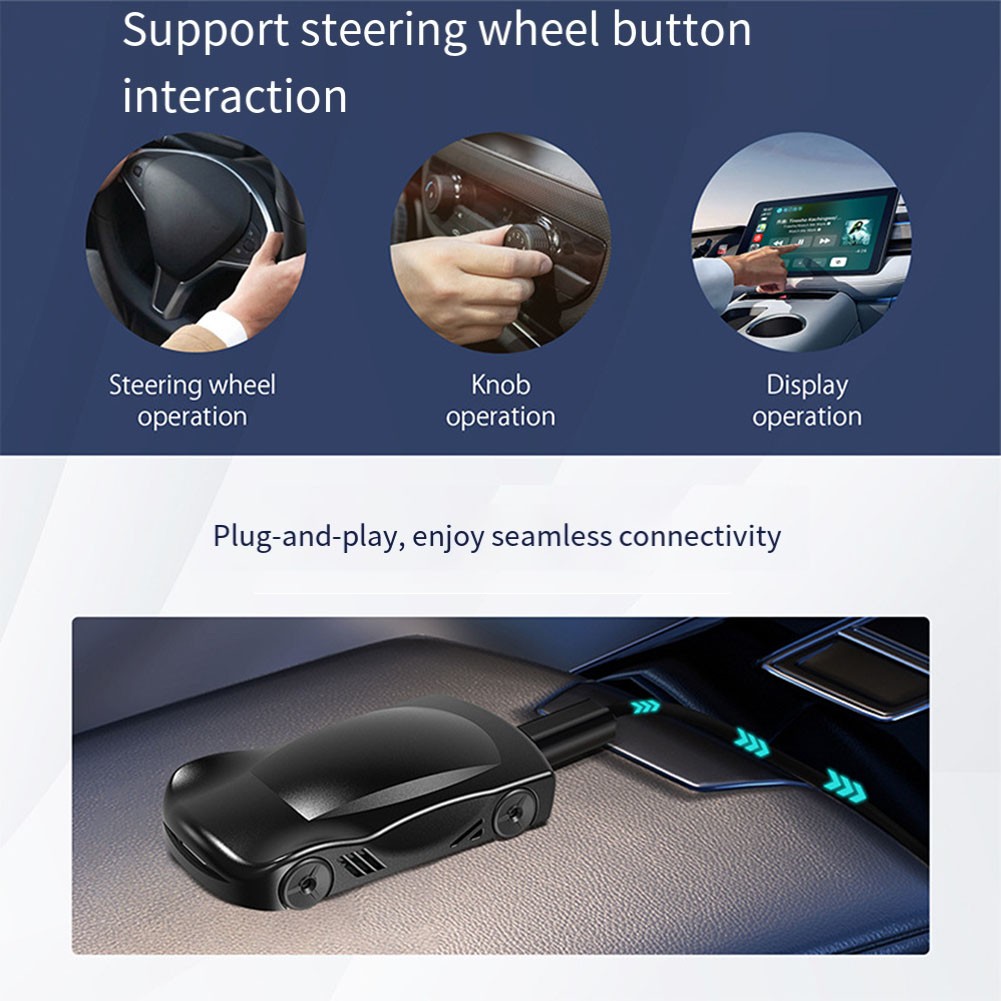 F??r CarPlay i f??r Samochodowy adapter bezprzewodowy Android z podstawą karty TF??tzung - Zdjęcie 4 z 8
