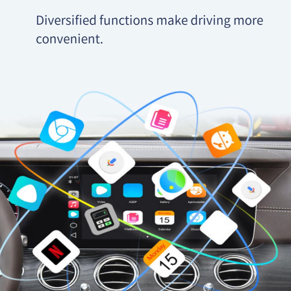 F??r CarPlay i f??r Samochodowy adapter bezprzewodowy Android z podstawą karty TF??tzung - Zdjęcie 1 z 8