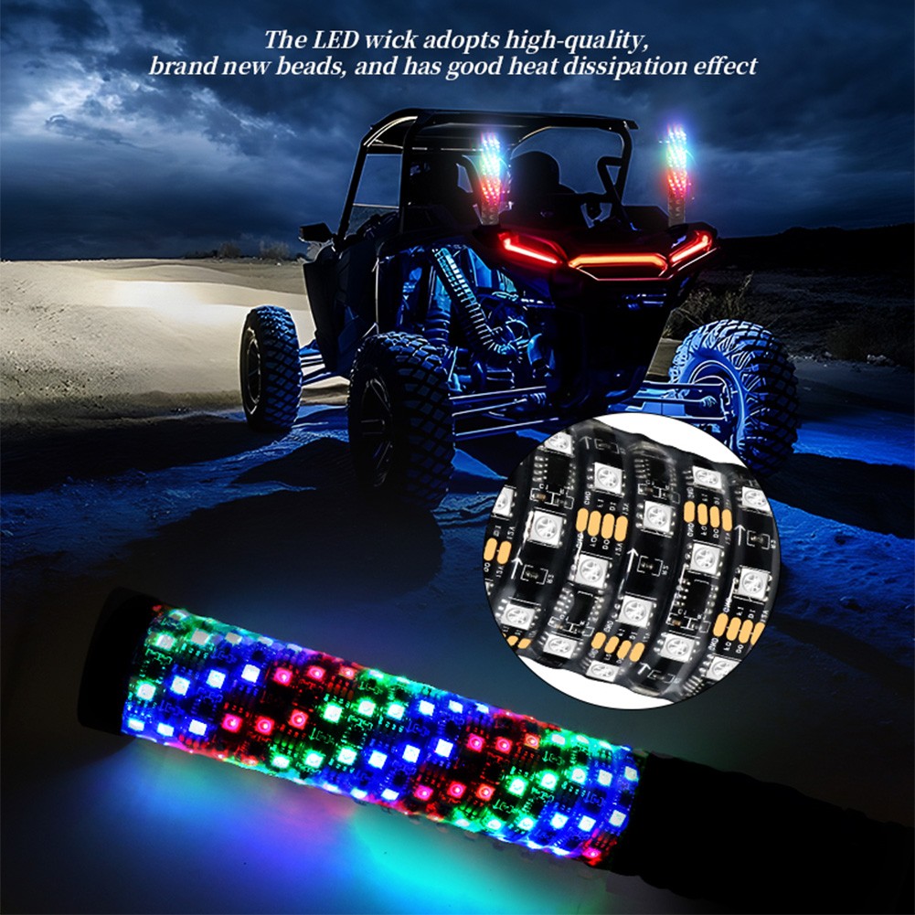 LED Flagpole Lighting for Offroad Adventures with APP and Remote Features - Picture 3 of 10