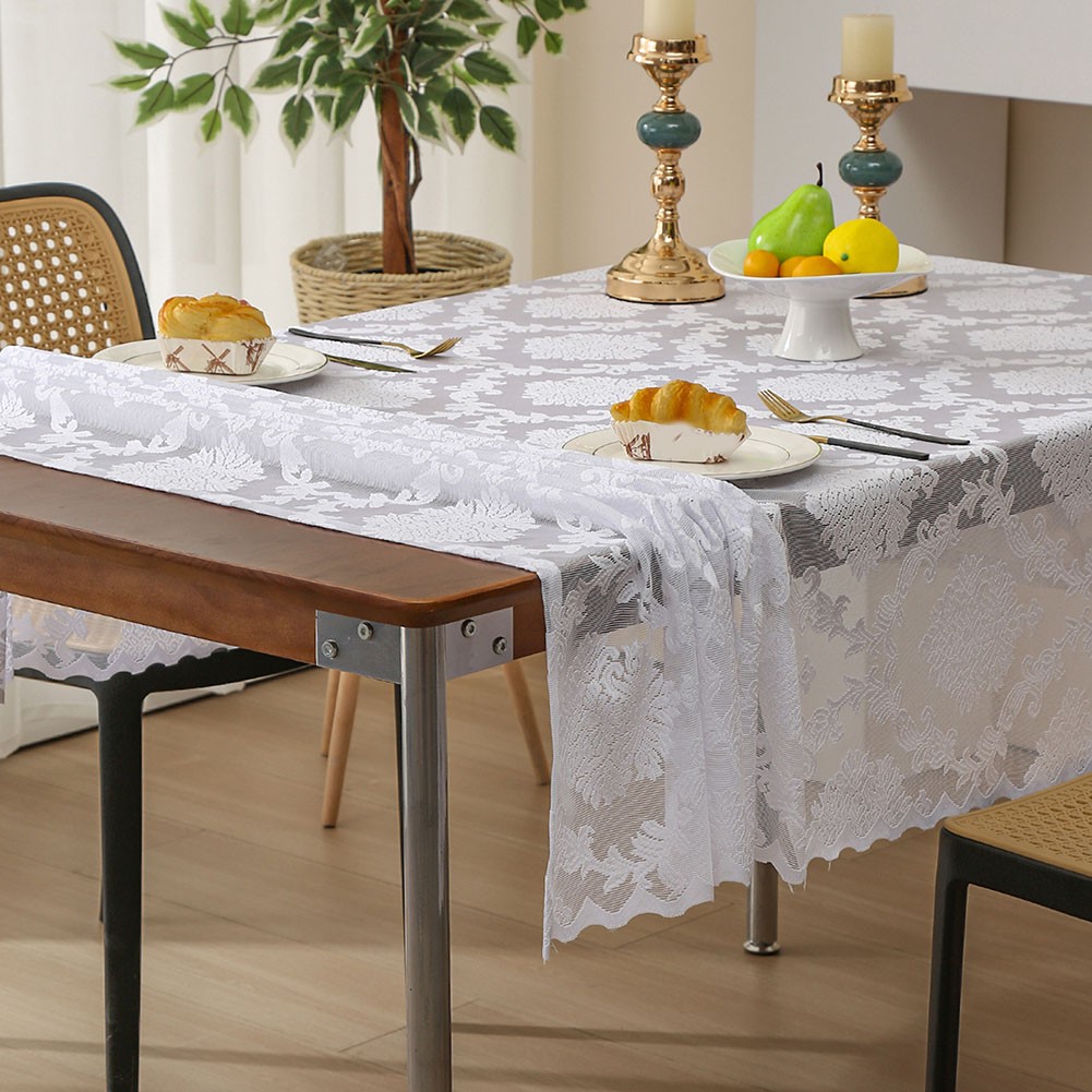 Lace Tablecloth Dustproof Protection Multiple Sizes Available Elegant Parties - Picture 19 of 21