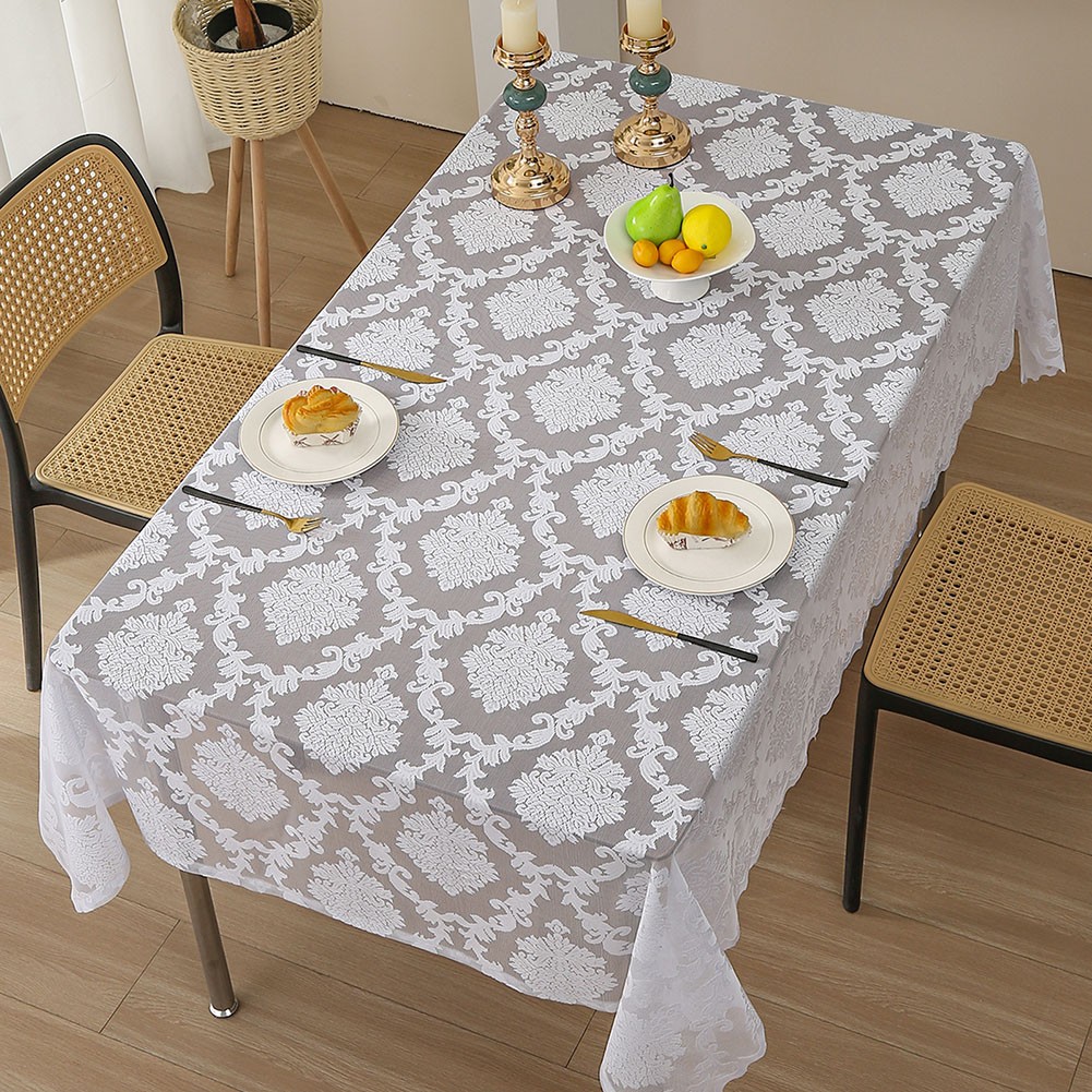 Lace Tablecloth Dustproof Protection Multiple Sizes Available Elegant Parties - Picture 15 of 21
