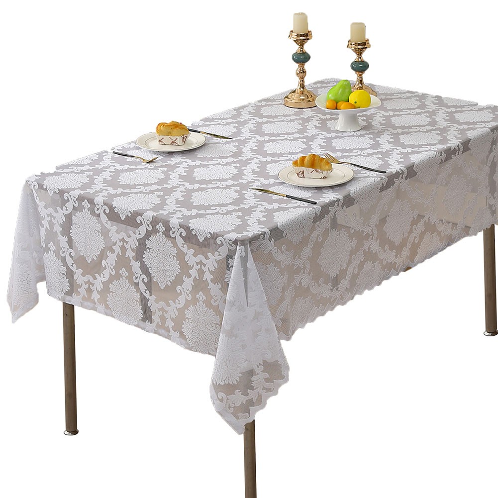 Lace Tablecloth Dustproof Protection Multiple Sizes Available Elegant Parties - Picture 18 of 21