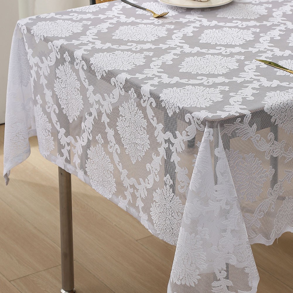 Lace Tablecloth Dustproof Protection Multiple Sizes Available Elegant Parties - Picture 17 of 21