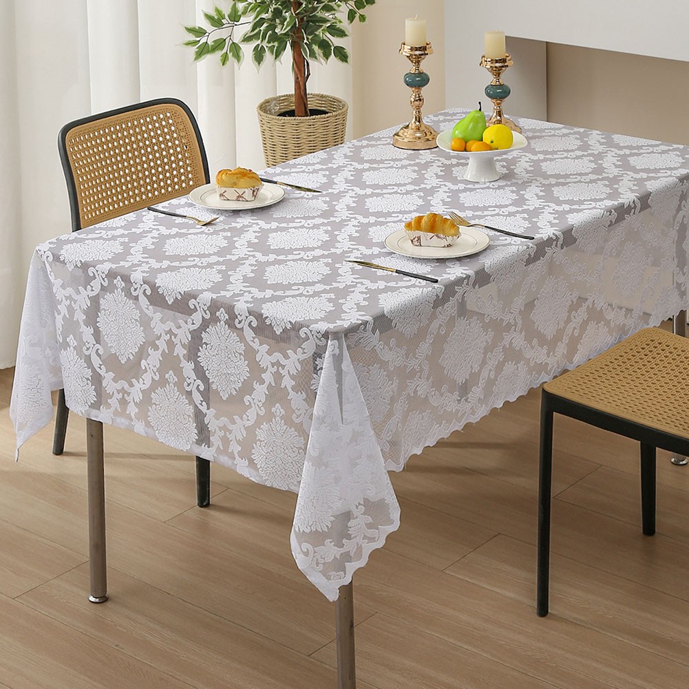 Lace Tablecloth Dustproof Protection Multiple Sizes Available Elegant Parties - Picture 16 of 21