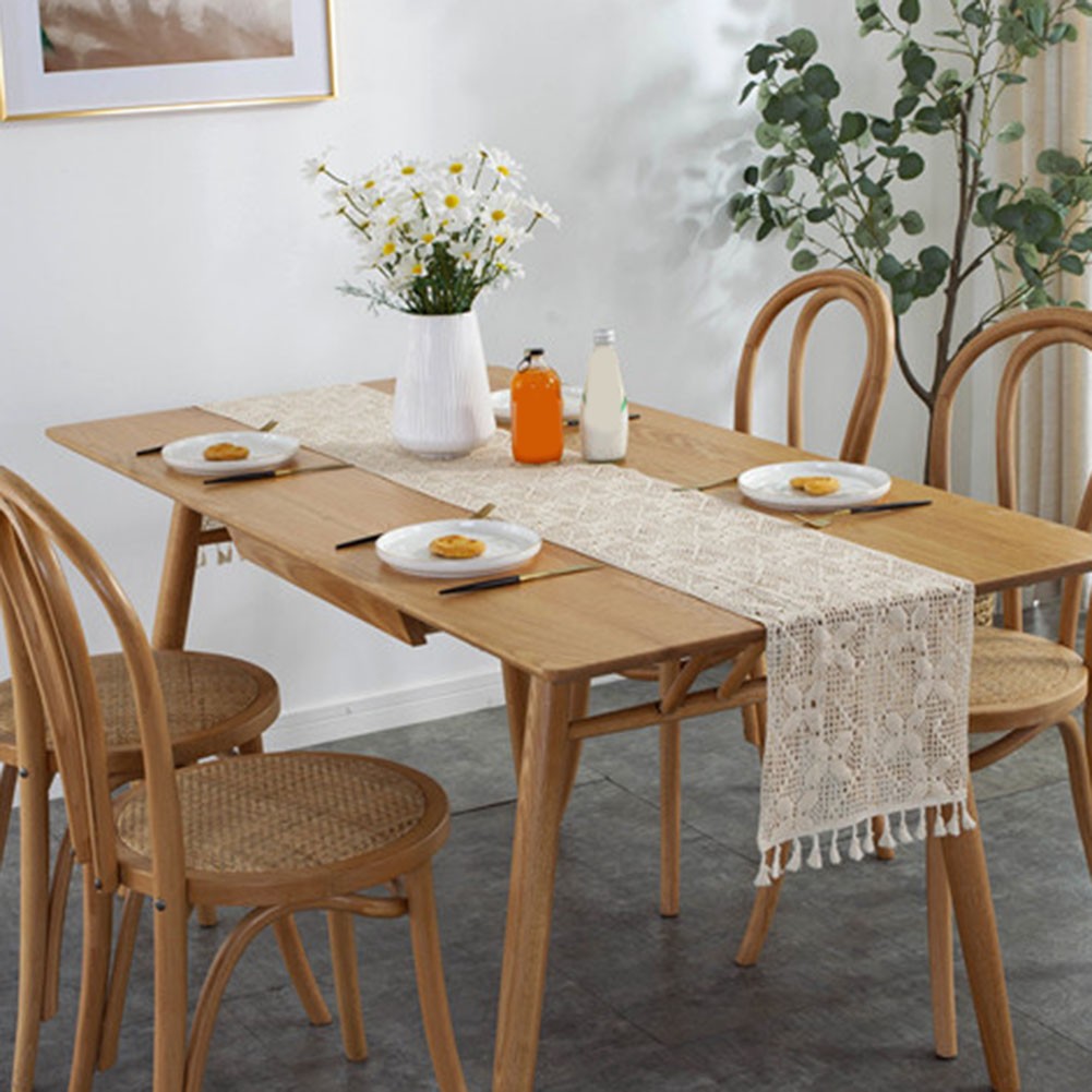 Runner da tavolo boemo alla moda ornato con nappe per arredamento casa elegante - Picture 17 of 35