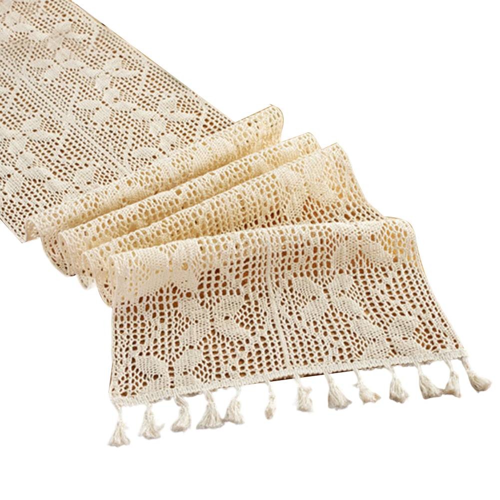 Runner da tavolo boemo alla moda ornato con nappe per arredamento casa elegante - Picture 20 of 35