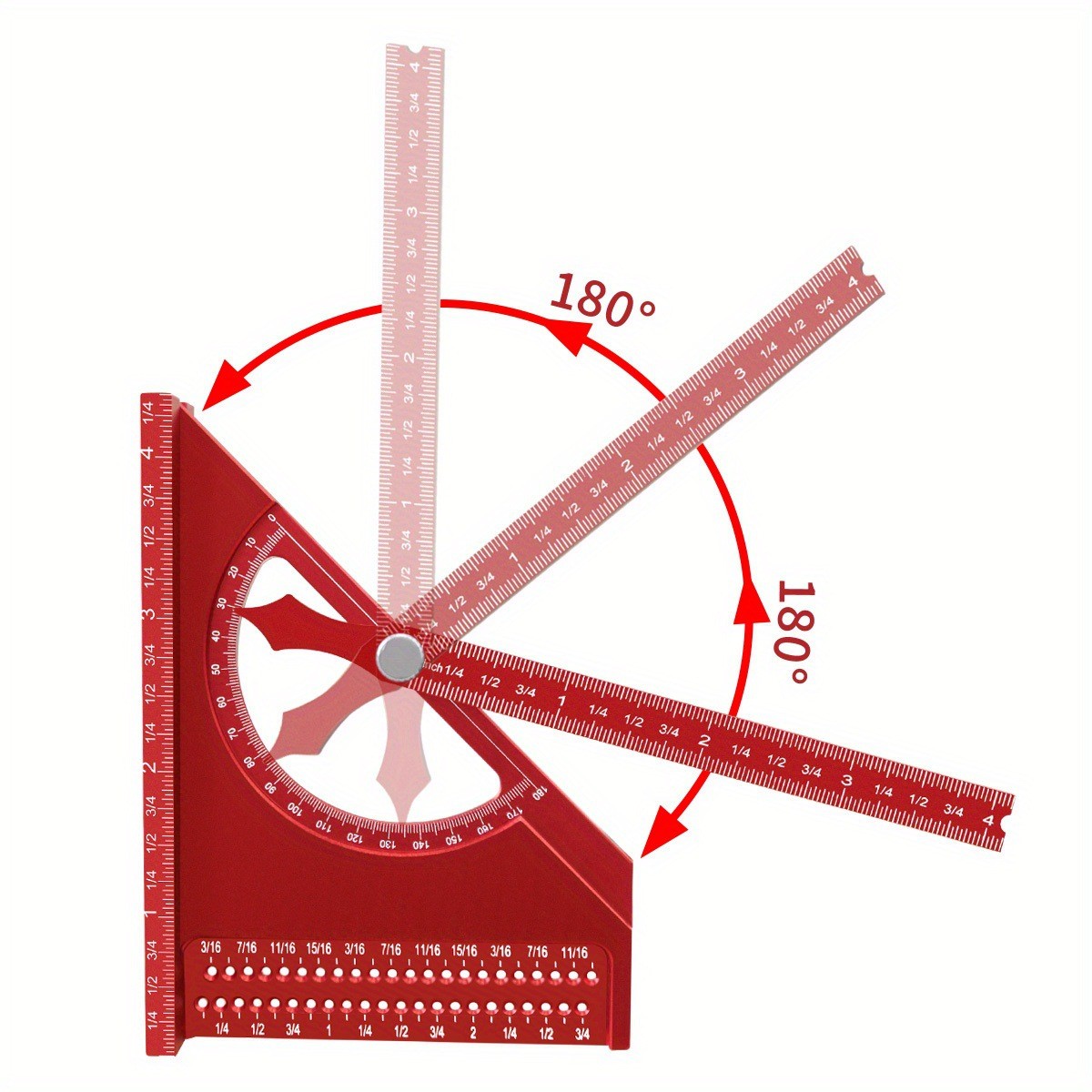 Adjustable Multi Angle Measuring Ruler for Accurate Square Marking Lines - Picture 13 of 23