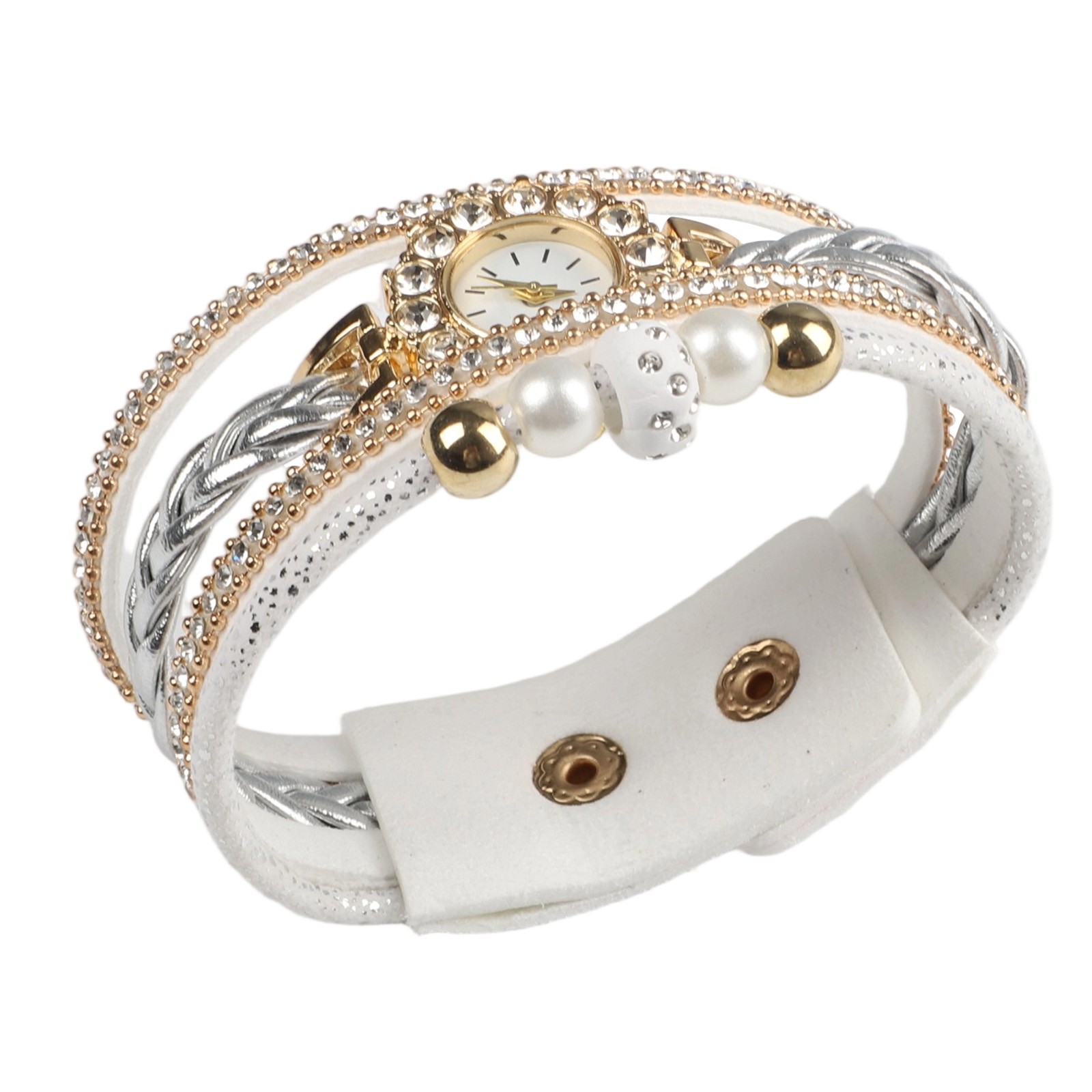 Schicke und bequeme Modeuhr mit einzigartigem Perlen- und Diamantdesign - Picture 17 of 32