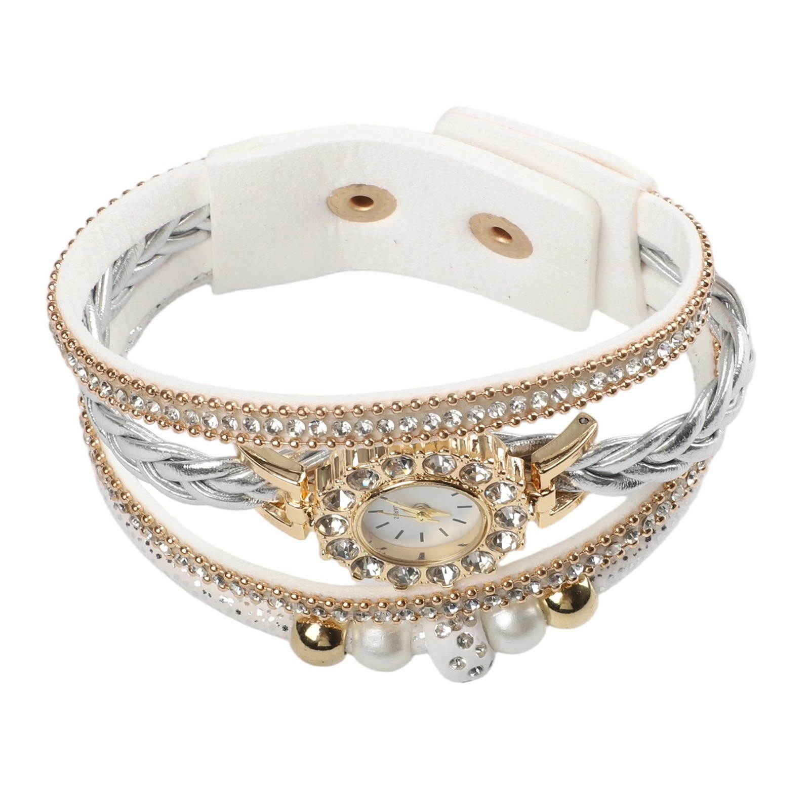 Schicke und bequeme Modeuhr mit einzigartigem Perlen- und Diamantdesign - Picture 16 of 32