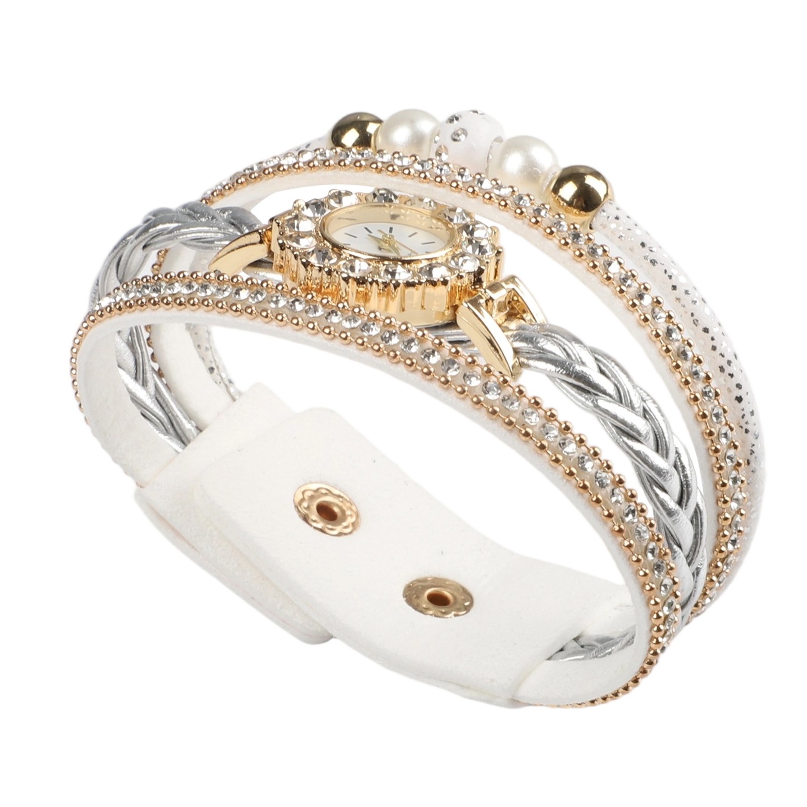 Schicke und bequeme Modeuhr mit einzigartigem Perlen- und Diamantdesign - Picture 18 of 32