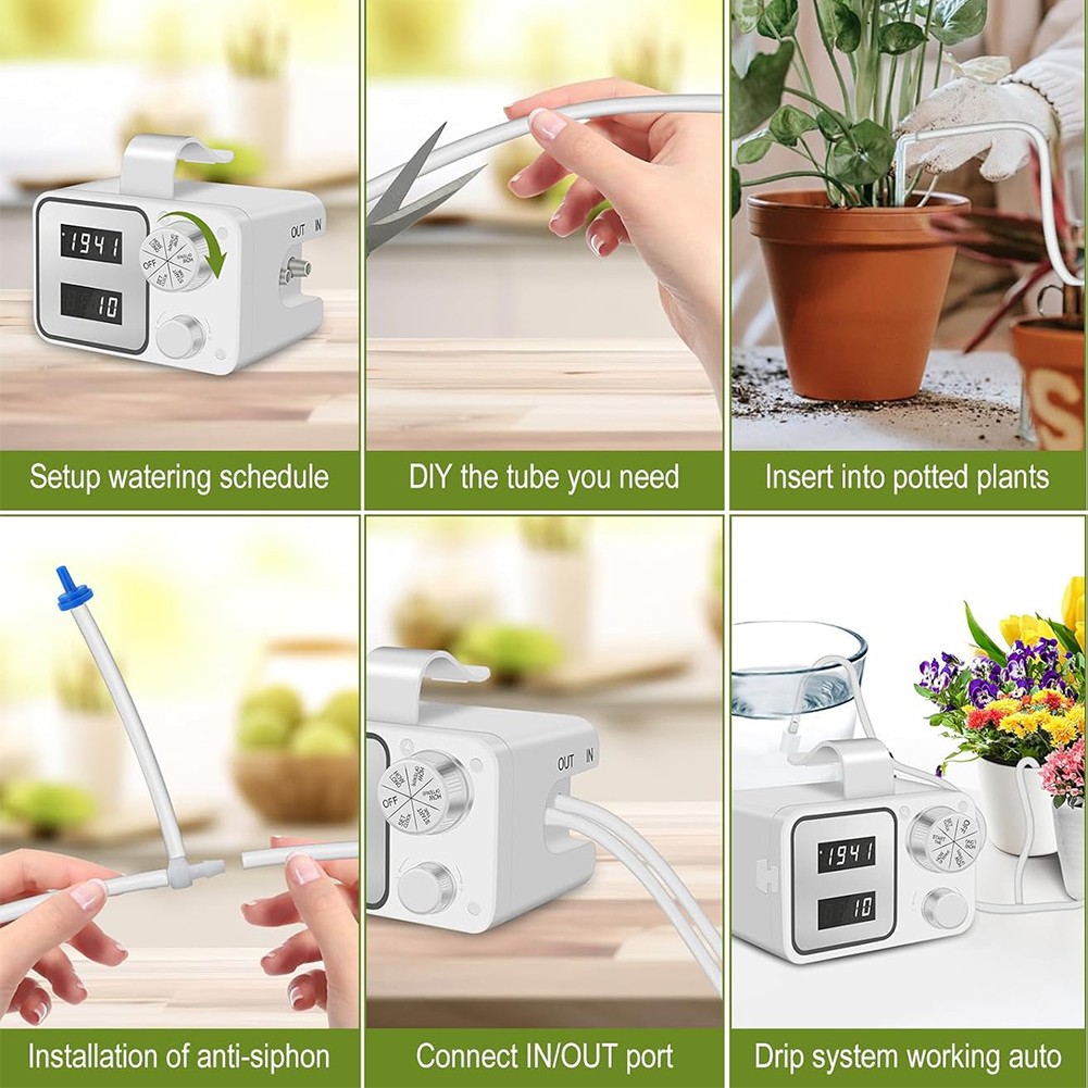 Riego automático de plantas líneas de goteo ajustables tecnología antisifón - Imagen 21 de 21