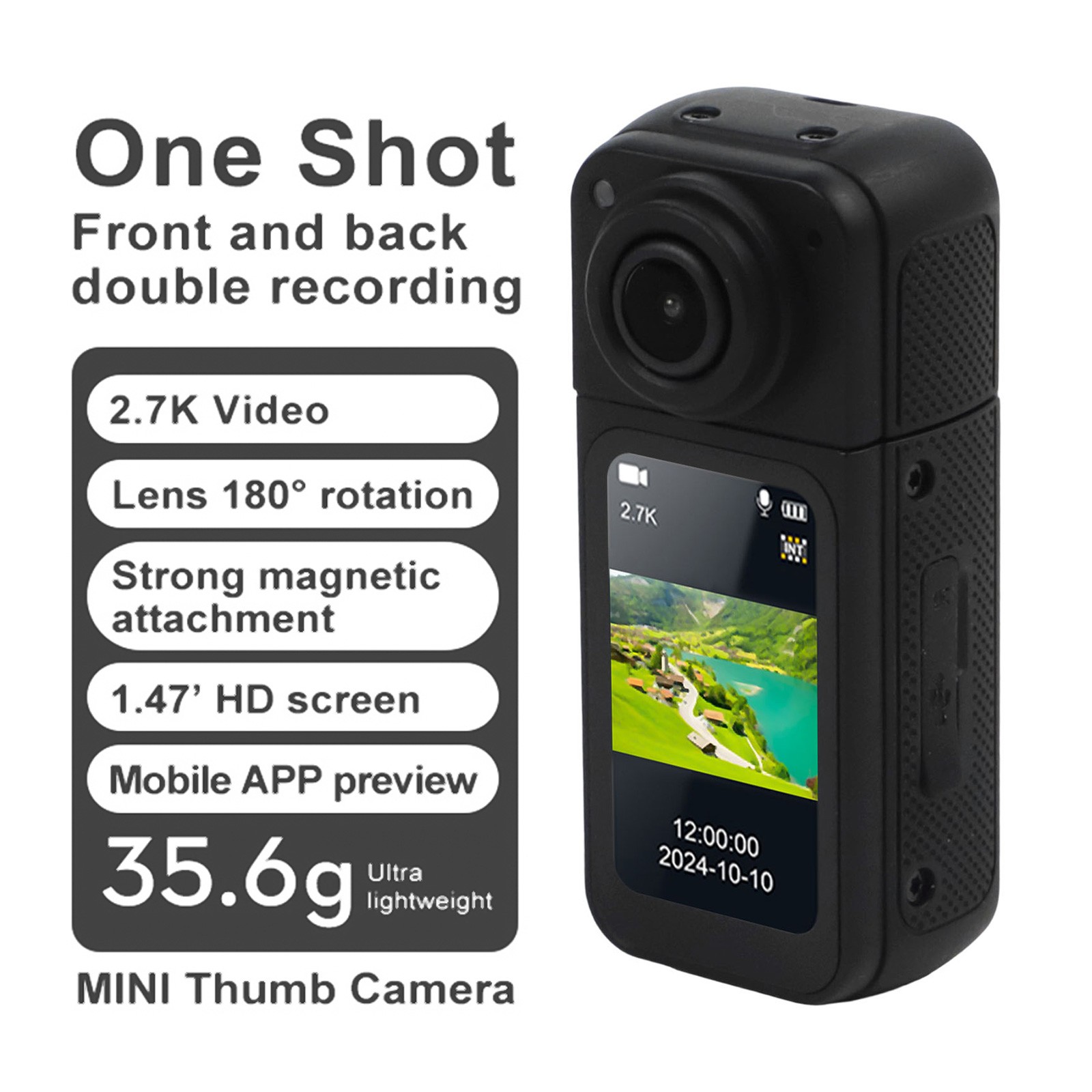 Action Camera with 4K Video and Magnetic Mount 1 47 inch Display for Easy Use - Picture 29 of 30