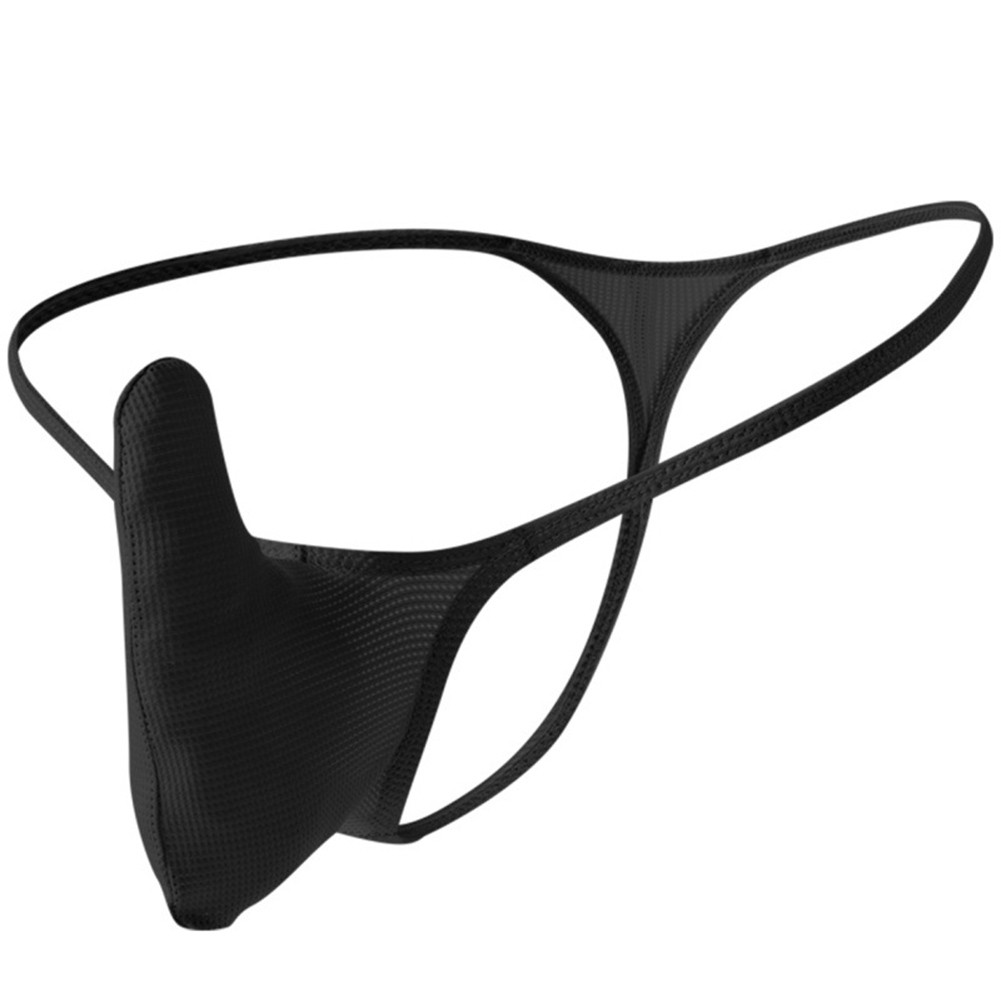 Tanga de malla transpirable de seda helada para hombre con diseño de espalda en T - Imagen 8 de 13