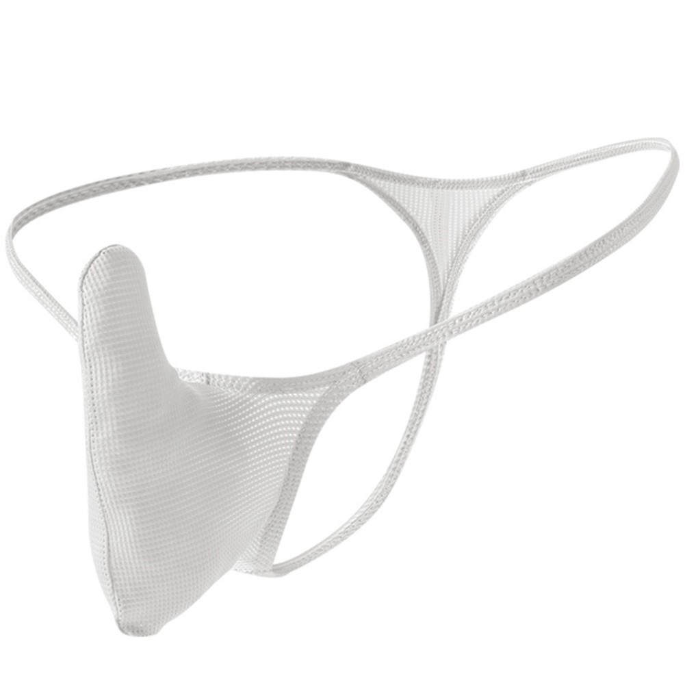 Tanga de malla transpirable de seda helada para hombre con diseño de espalda en T - Imagen 9 de 13