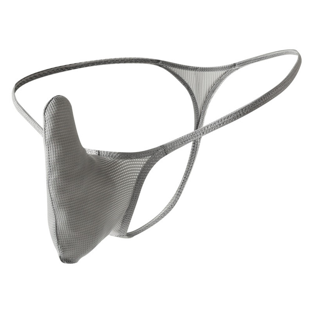 Tanga de malla transpirable de seda helada para hombre con diseño de espalda en T - Imagen 11 de 13