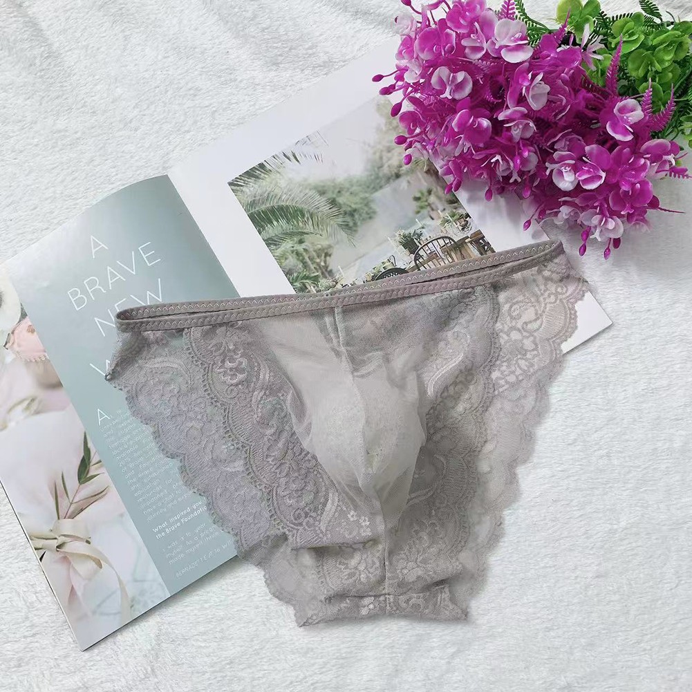 Calzoncillos de encaje para hombre ropa interior transparente sin costuras para comodidad transpirable - Imagen 23 de 24