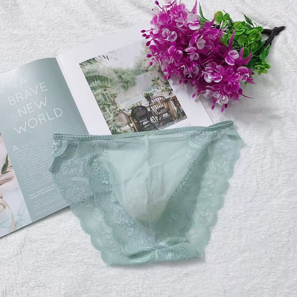 Calzoncillos de encaje para hombre ropa interior transparente sin costuras para comodidad transpirable - Imagen 13 de 24