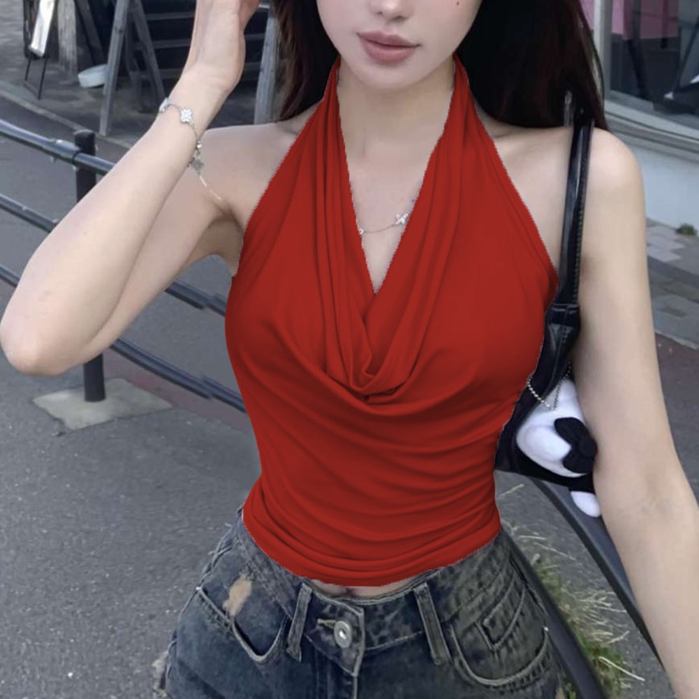 For Daily Activities Backless Halter Vest Casual Outings All-Season Wear - Picture 14 of 21
