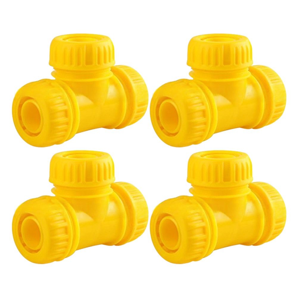 Practical 4pcs Hose Tee Connectors for Enhanced Garden Water Efficiency