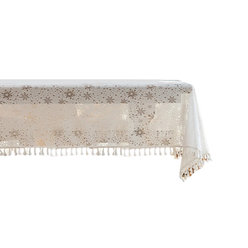 Floral Design Tablecloth 140x100cm Soft Linen Cotton for Family Gatherings - Picture 20 of 33