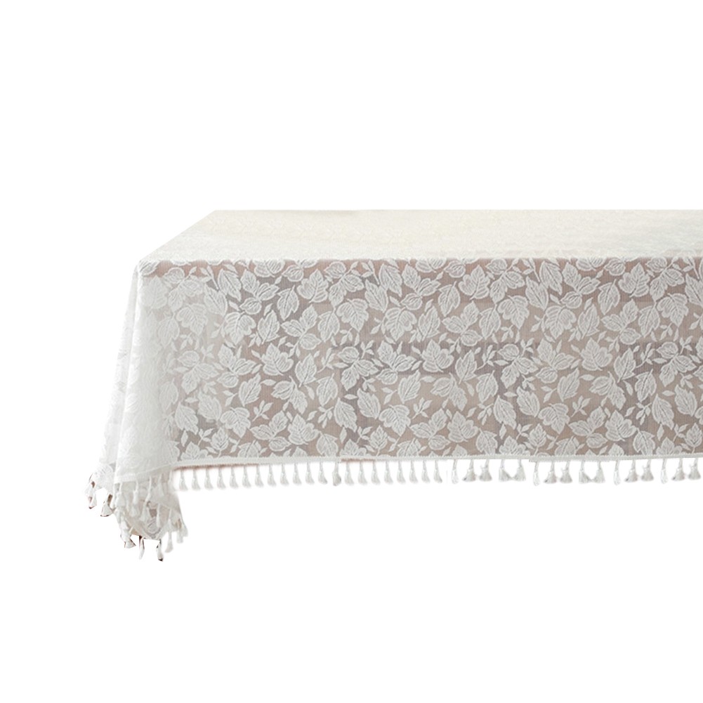 Floral Design Tablecloth 140x100cm Soft Linen Cotton for Family Gatherings - Picture 13 of 33