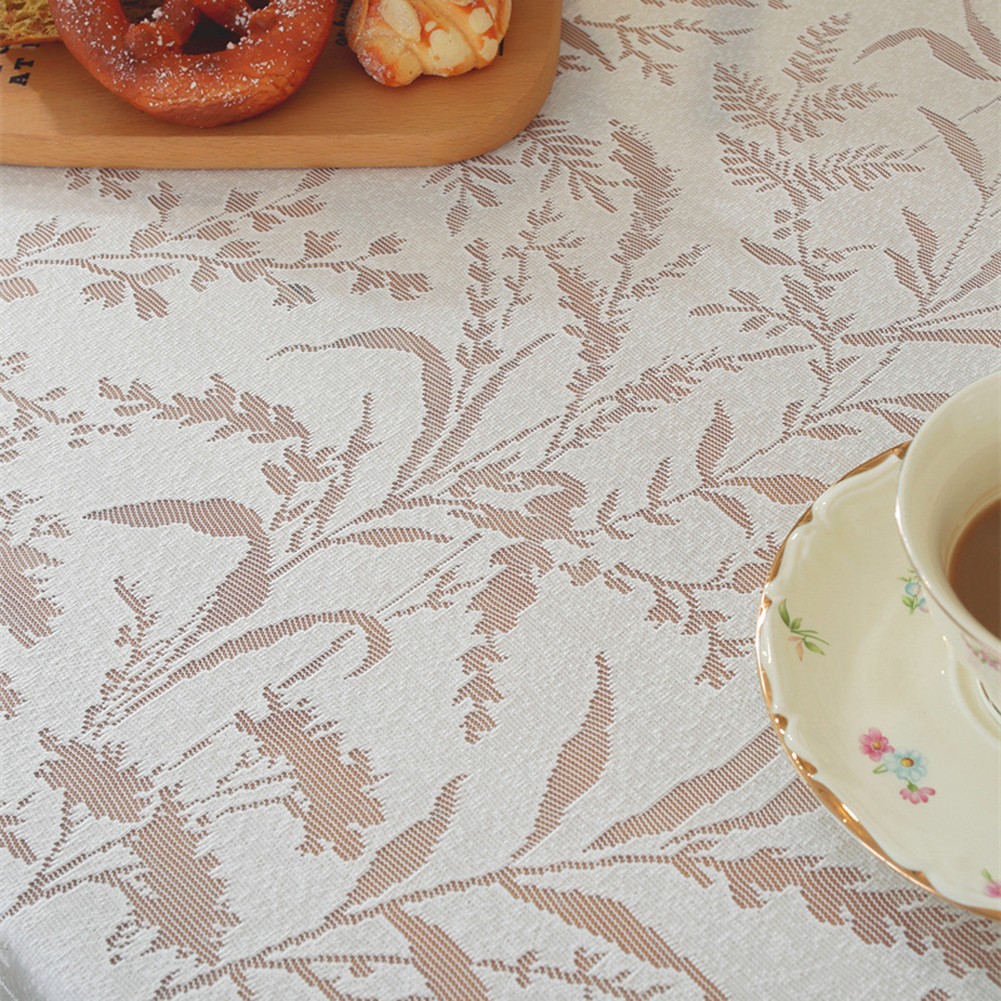 Floral Design Tablecloth 140x100cm Soft Linen Cotton for Family Gatherings - Picture 32 of 33