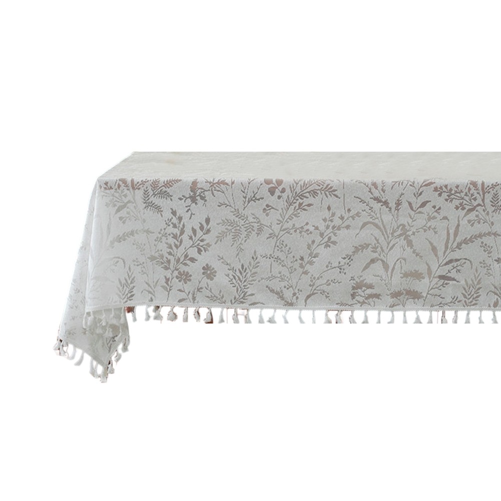 Floral Design Tablecloth 140x100cm Soft Linen Cotton for Family Gatherings - Picture 29 of 33