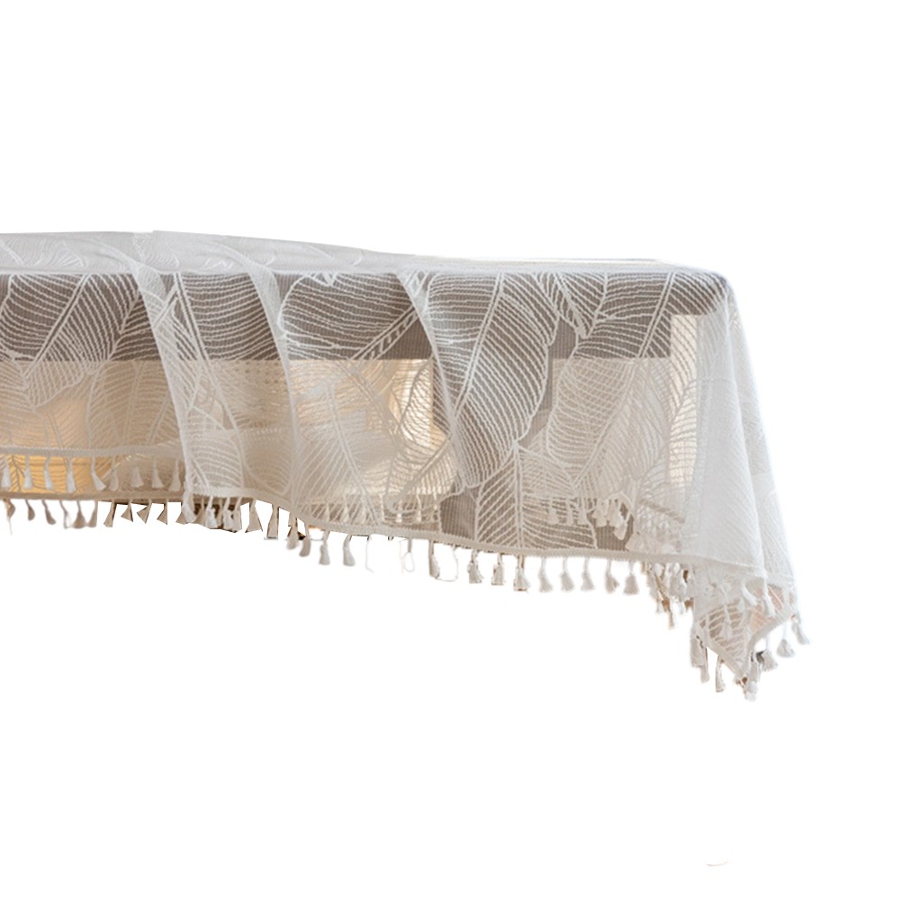 Floral Design Tablecloth 140x100cm Soft Linen Cotton for Family Gatherings - Picture 24 of 33