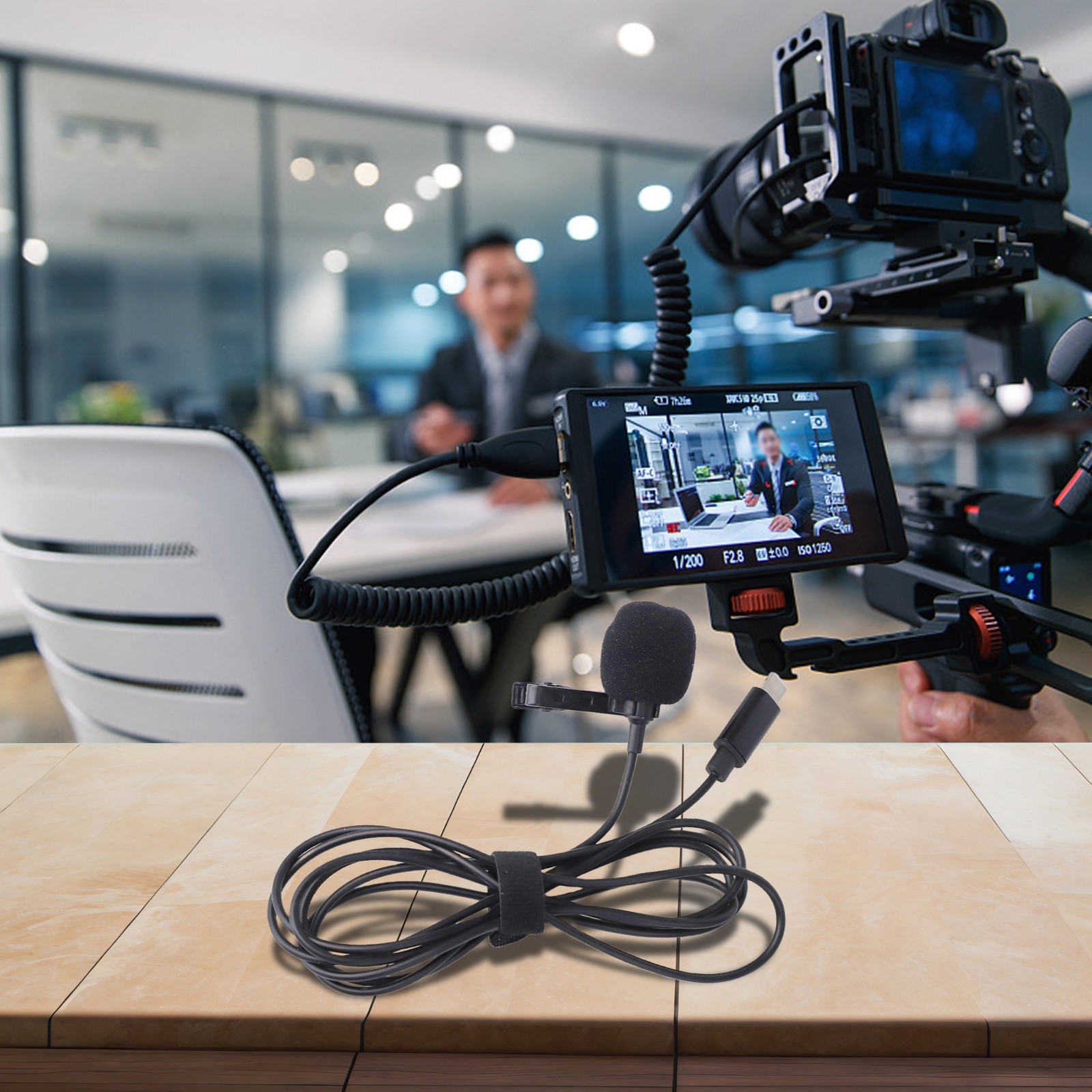 Microphone �� clipser 1 5 m pour audio clair pour streaming en direct et vlogs - Zdjęcie 36 z 45