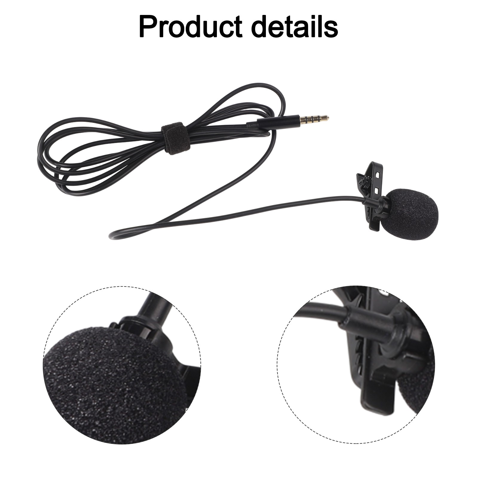 Microphone �� clipser 1 5 m pour audio clair pour streaming en direct et vlogs - Zdjęcie 20 z 45
